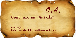 Oestreicher Anikó névjegykártya